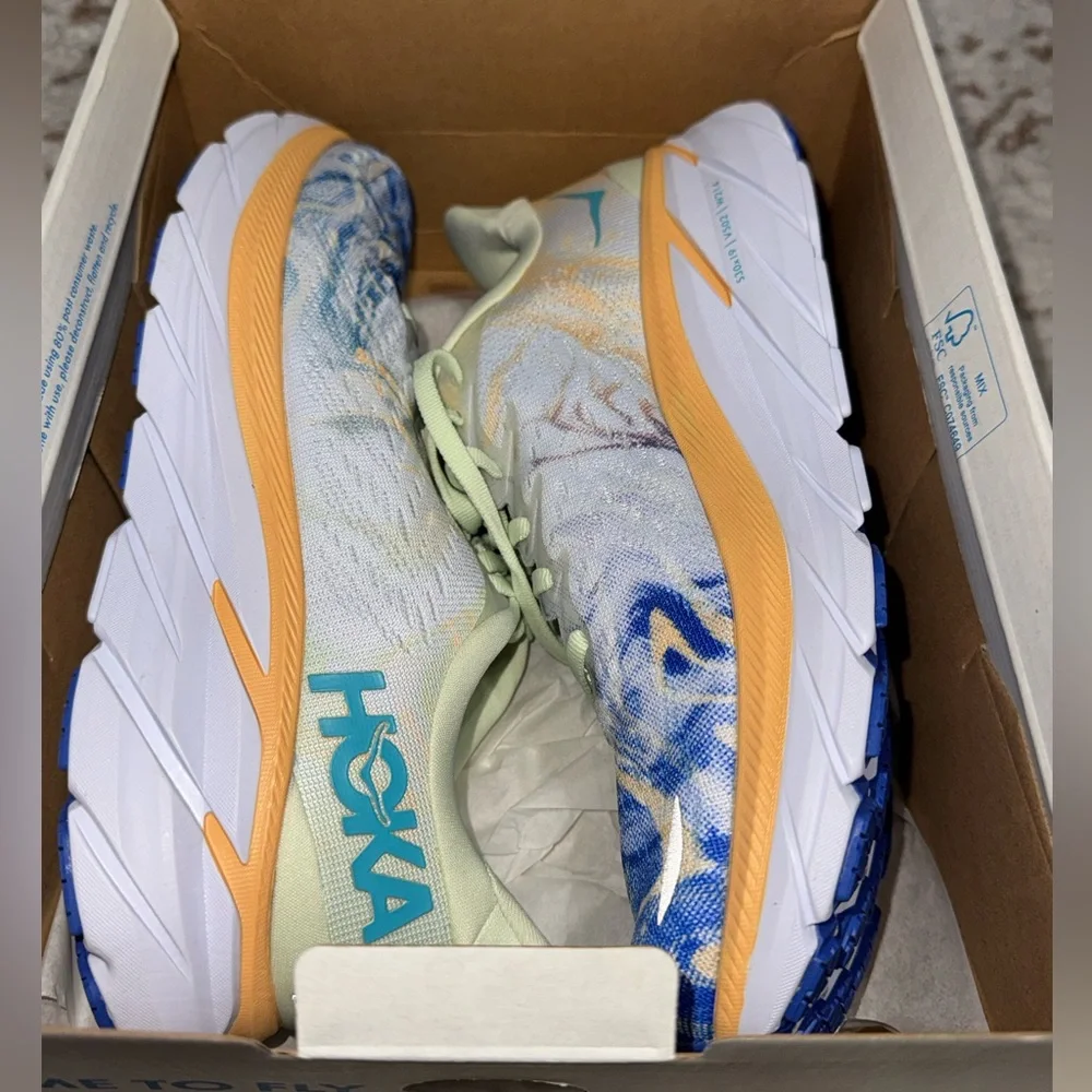 Hoka Blue and Yellow Athletic Shoes - Picture 2 of 10